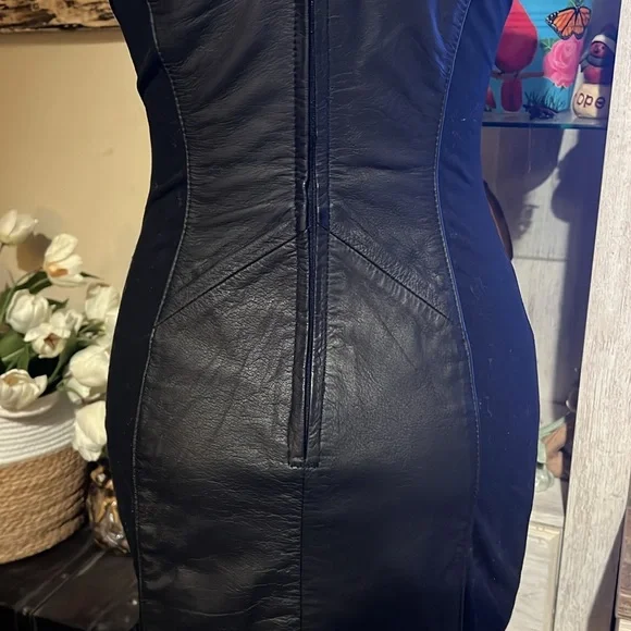 Wilson’s leather dress women’s size medium. Biker, sexy, dark romantic 80’s